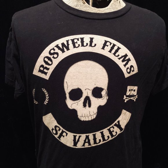 Foo Fighters Roswell Films Vintage T Shirt SF Valley Biker Medium M - Picture 1 of 2